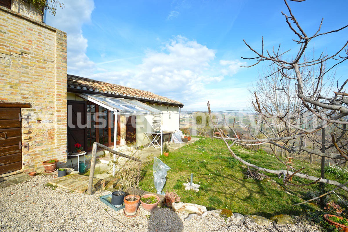 Typical country house back on the green hills near the Adriatic sea 4