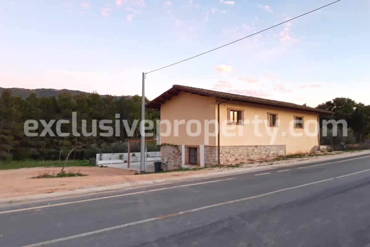 Farm house built from an ancient stone building with land and olive trees for sale in Molise 10