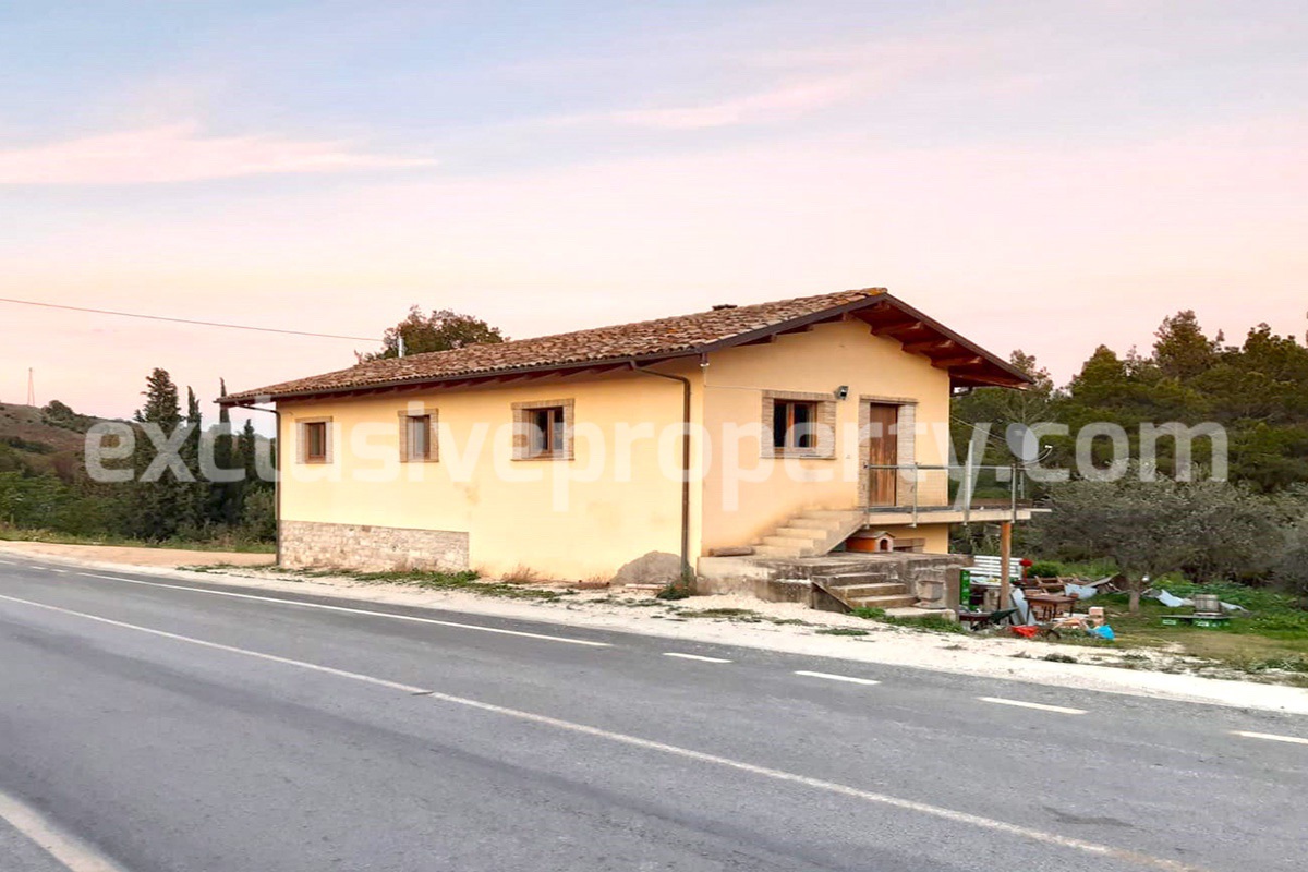 Farm house built from an ancient stone building with land and olive trees for sale in Molise 11