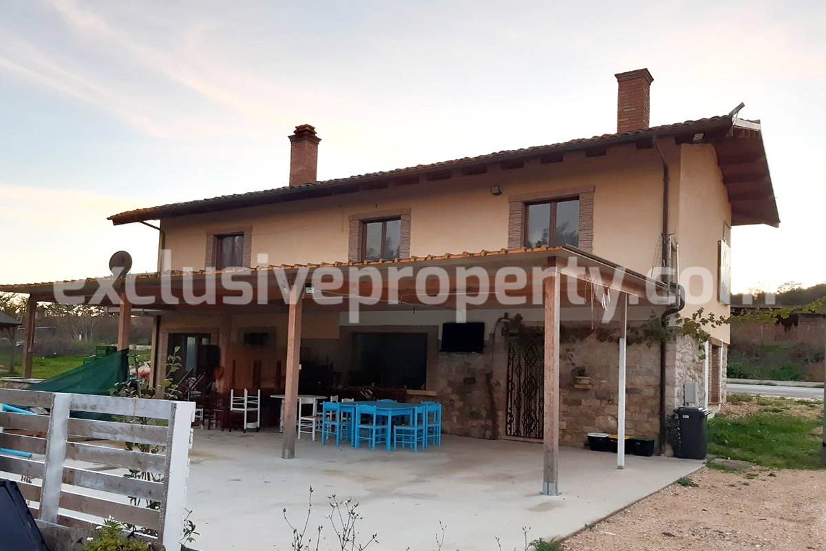 Farm house built from an ancient stone building with land and olive trees for sale in Molise 1