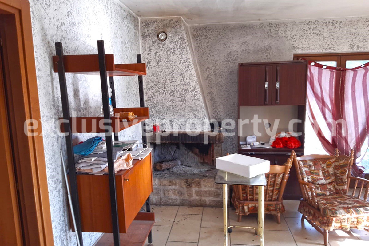 Farm house built from an ancient stone building with land and olive trees for sale in Molise 35