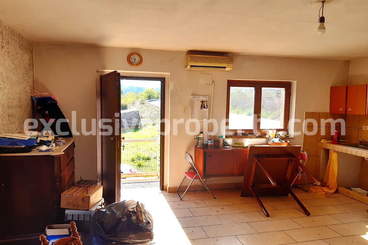 Farm house built from an ancient stone building with land and olive trees for sale in Molise