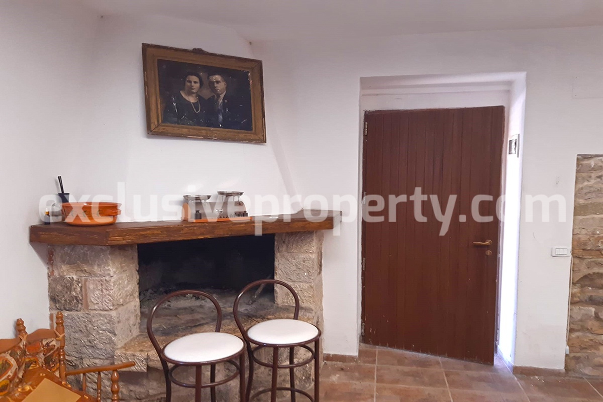 Farm house built from an ancient stone building with land and olive trees for sale in Molise 31