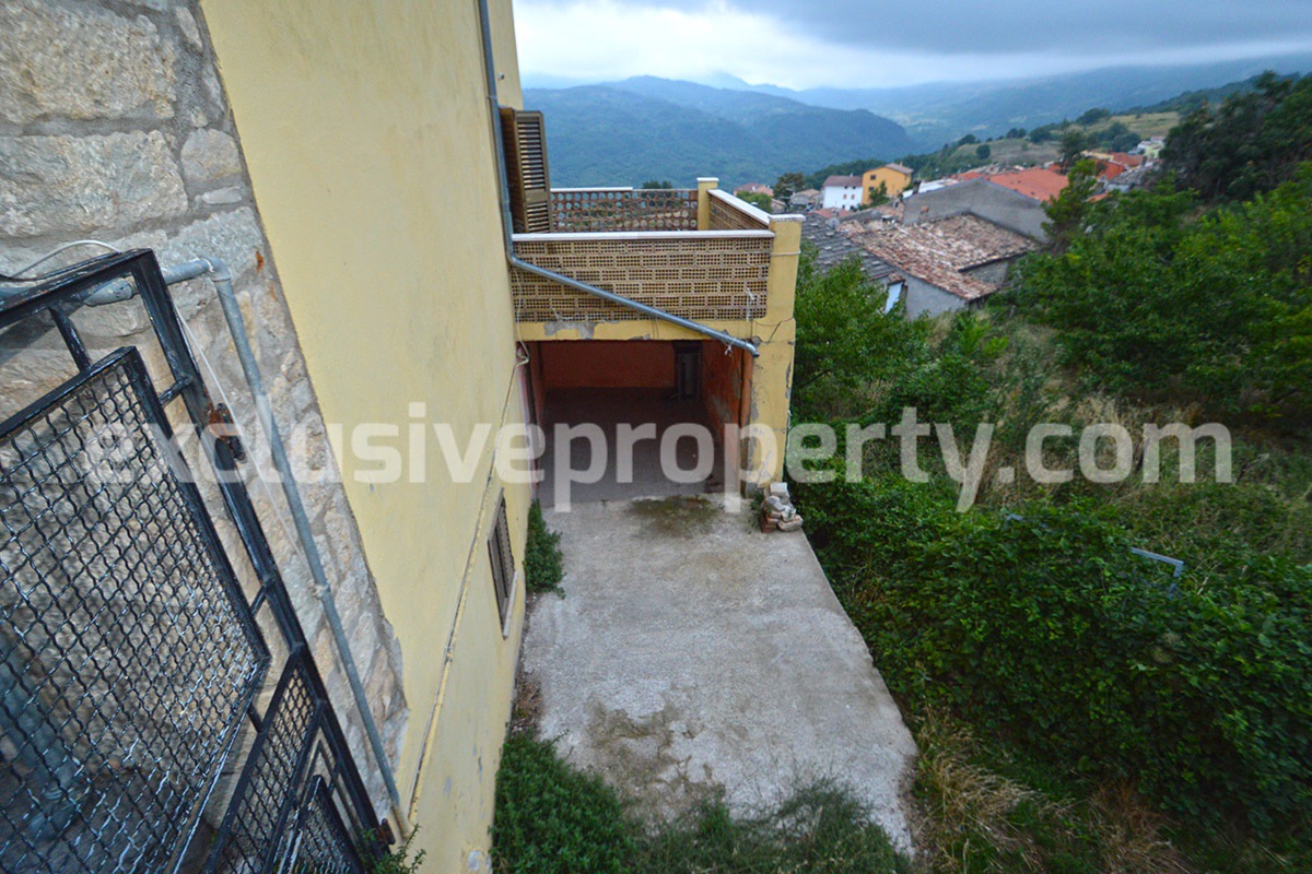 Spacious town house with garden terrace and veranda for sale in Abruzzo