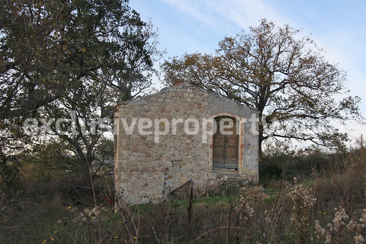 Stone country house for sale to rebuild in Abruzzo few km from the sea 1