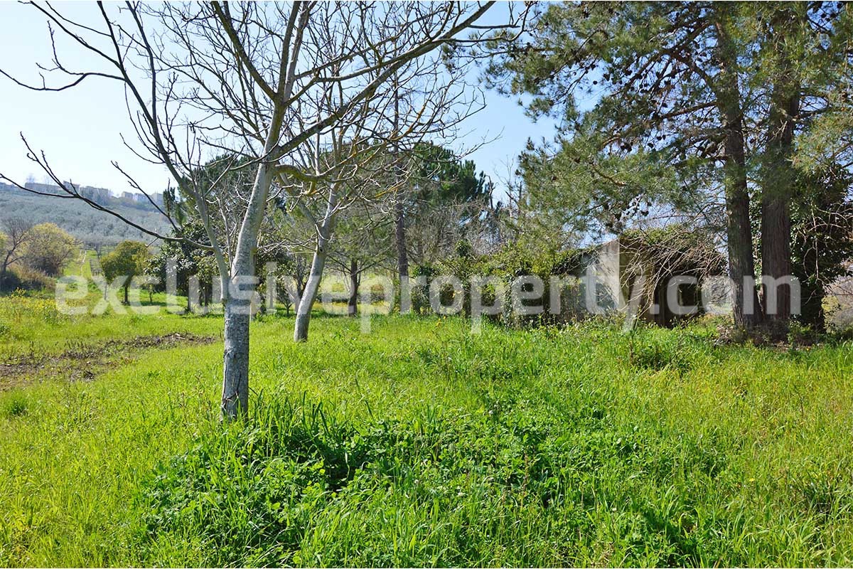 Colonial farmhouse with two hectares of land for sale in Pollutri Abruzzo Italy