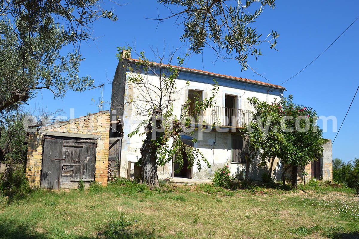 Rustic cottage sea view with land and fruit trees for sale in Abruzzo 2