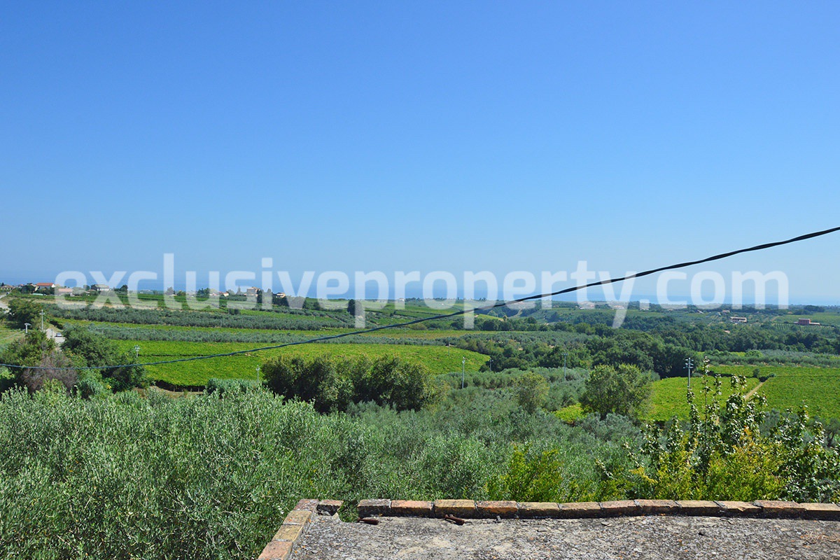 Rustic cottage sea view with land and fruit trees for sale in Abruzzo 11