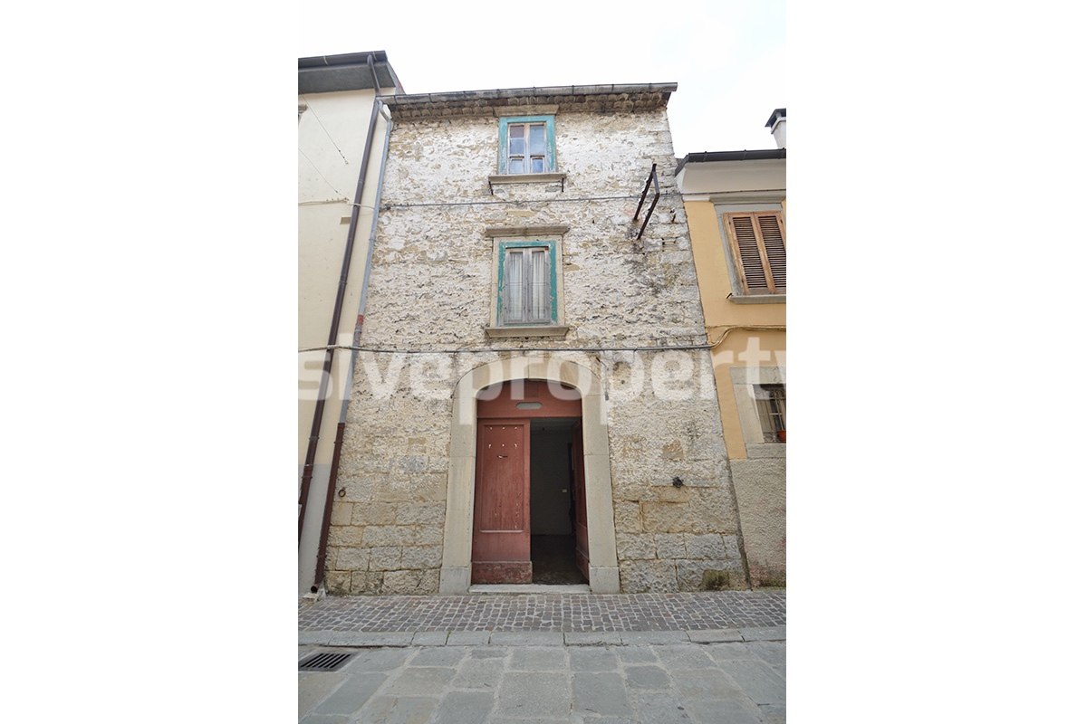 Stone house for sale in Agnone known for the manufacturing of bells Italy 1
