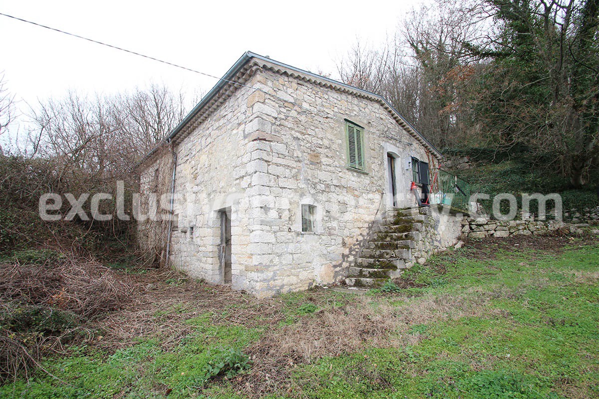 Stone farm house with land for sale in Molise  Village of Bagnoli del Trigno 1