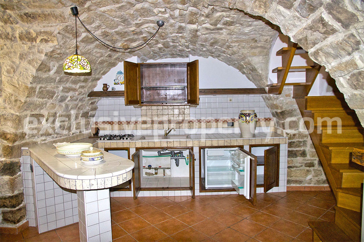 Property built completely in stone with ancient marble details for sale 8