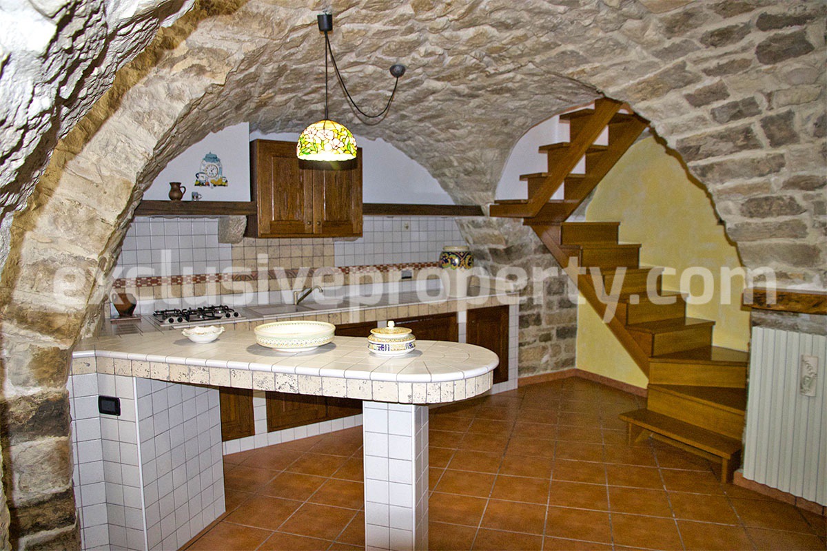 Property built completely in stone with ancient marble details for sale 9