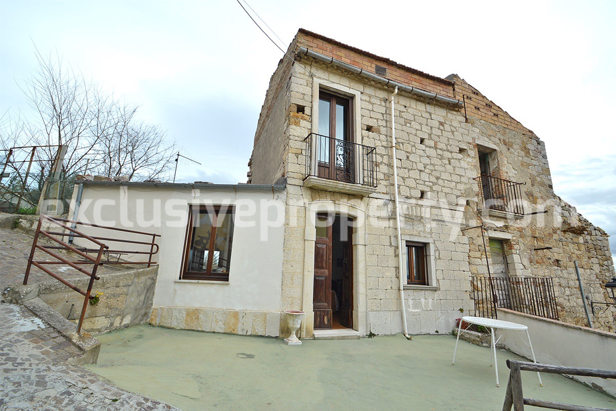 Recently renovated stone house for sale in Castelbottaccio Molise Italy 1
