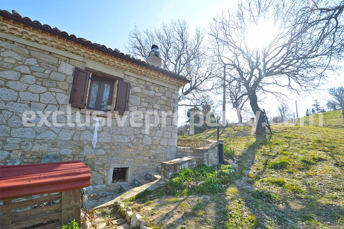 Lovely restored stone country house with land and terrace in Abruzzo