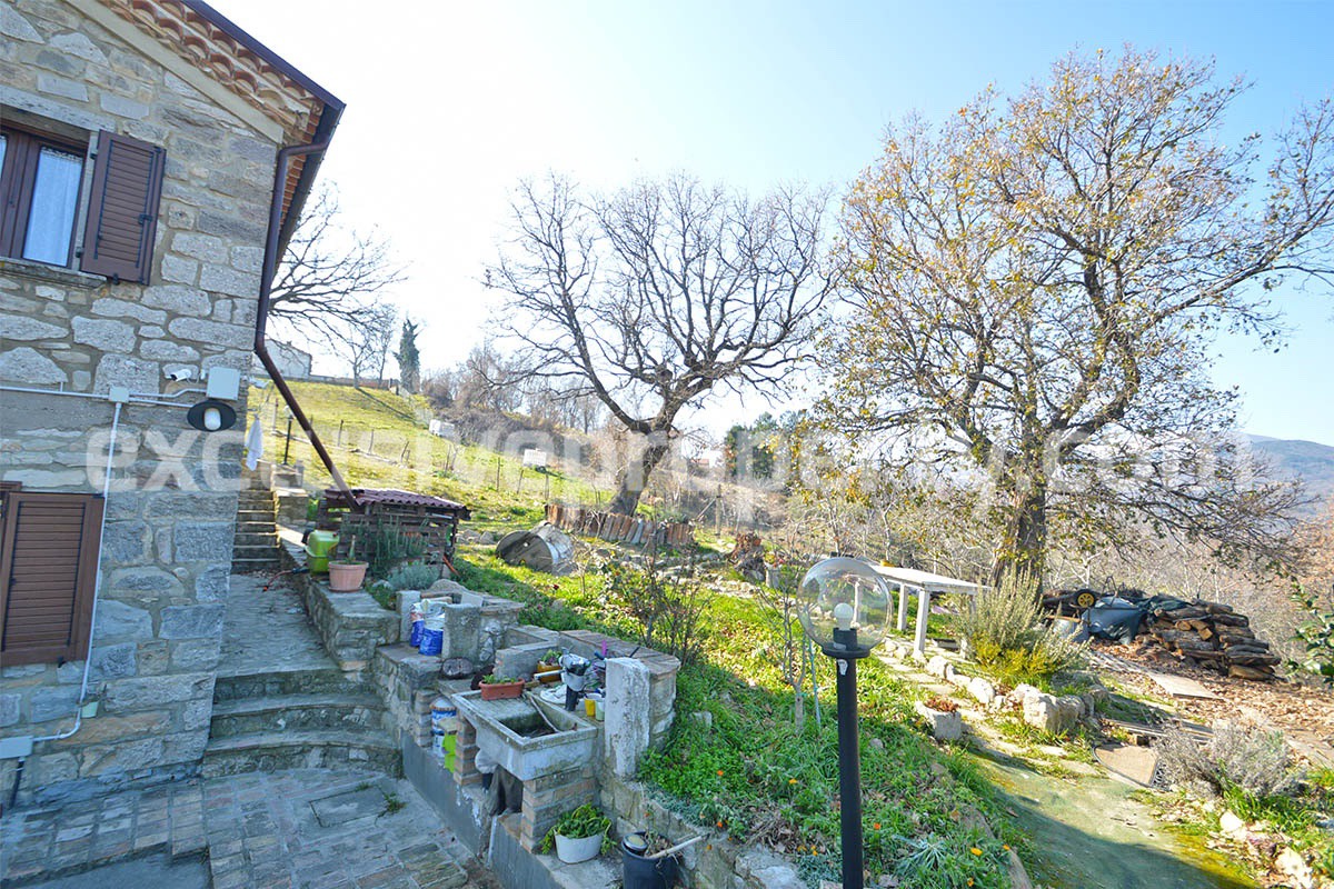 Lovely restored stone country house with land and terrace in Abruzzo