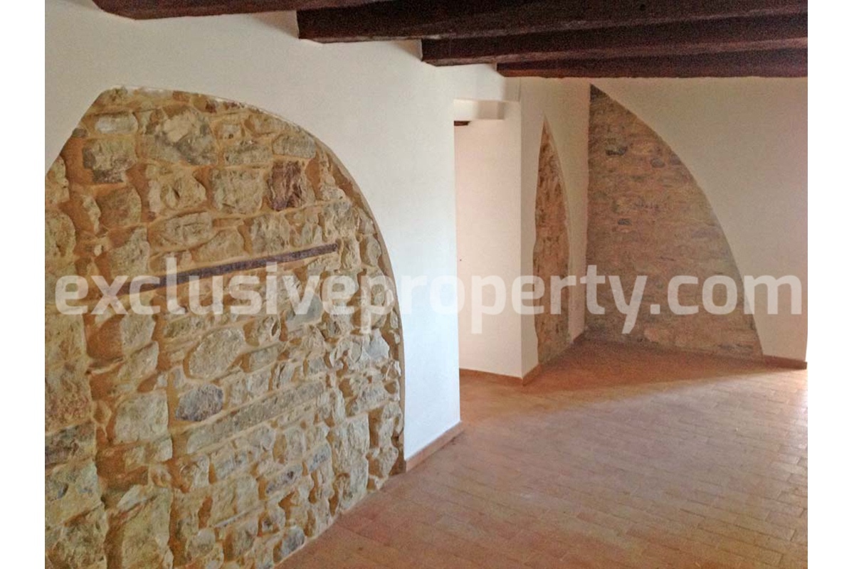 Apartment in restored stone wood loft for sale in Civitacampomarano Molise Italy 5