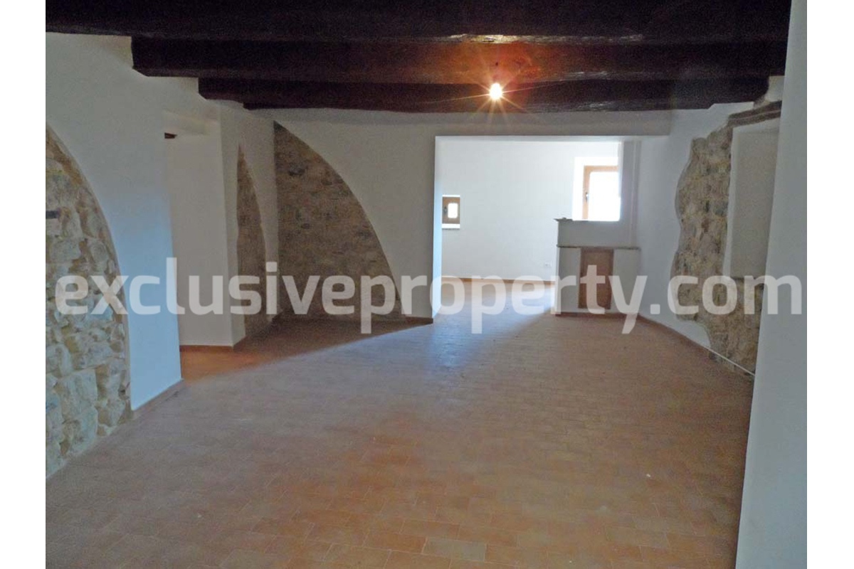 Apartment in restored stone wood loft for sale in Civitacampomarano Molise Italy 1