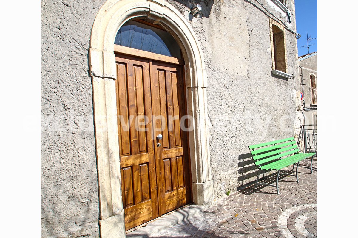 Completely renovated stone house built with ancient marble doors 3