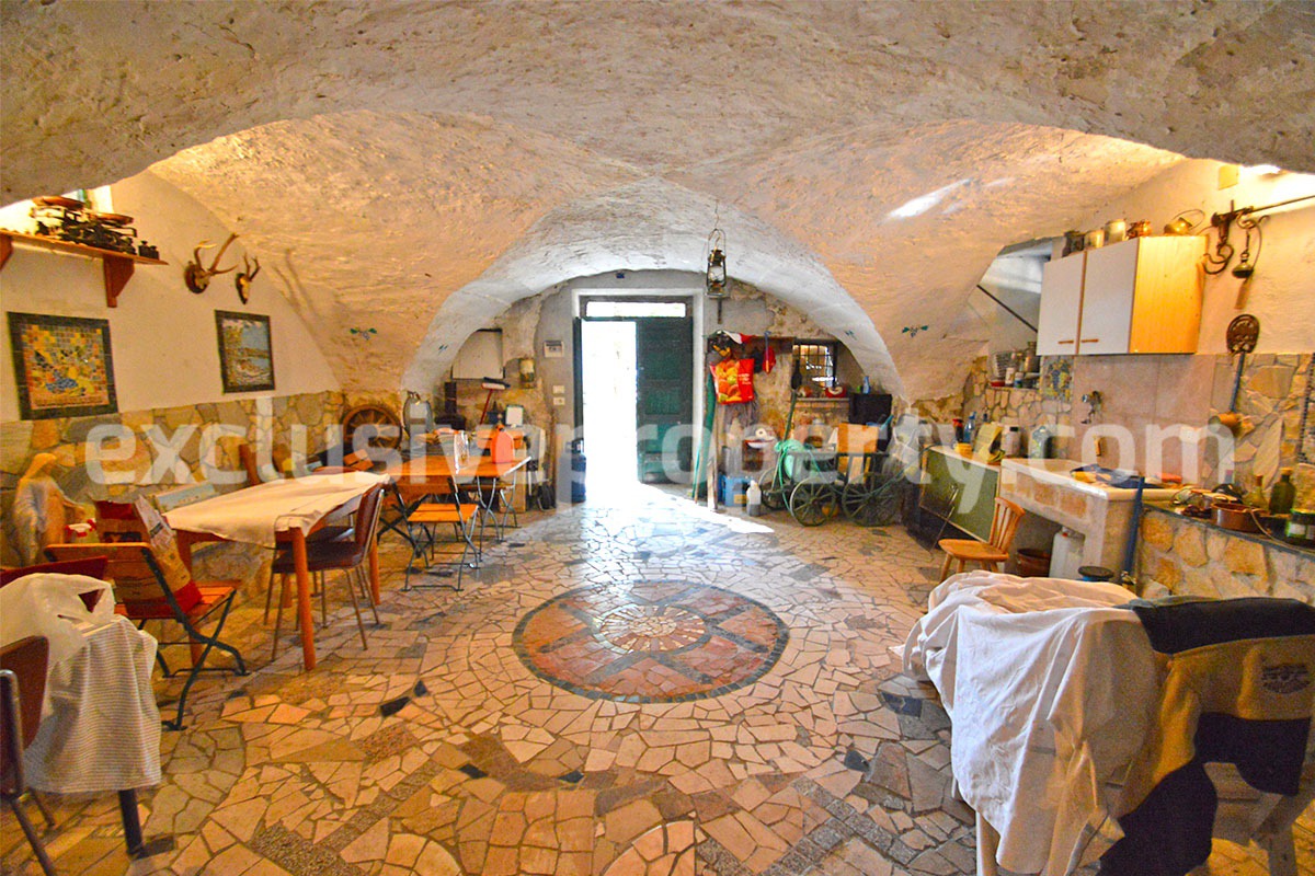 Stone country house with basement and ancient stone cave in Molise Italy 10