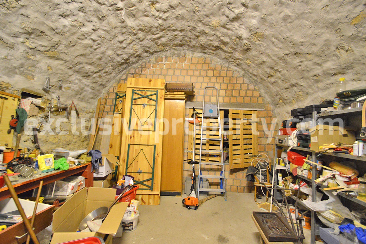 Stone country house with basement and ancient stone cave in Molise Italy 16