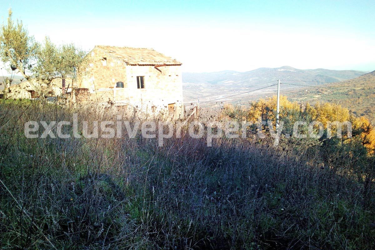 Brick farmhouse surrounded by nature with well for sale in Italy