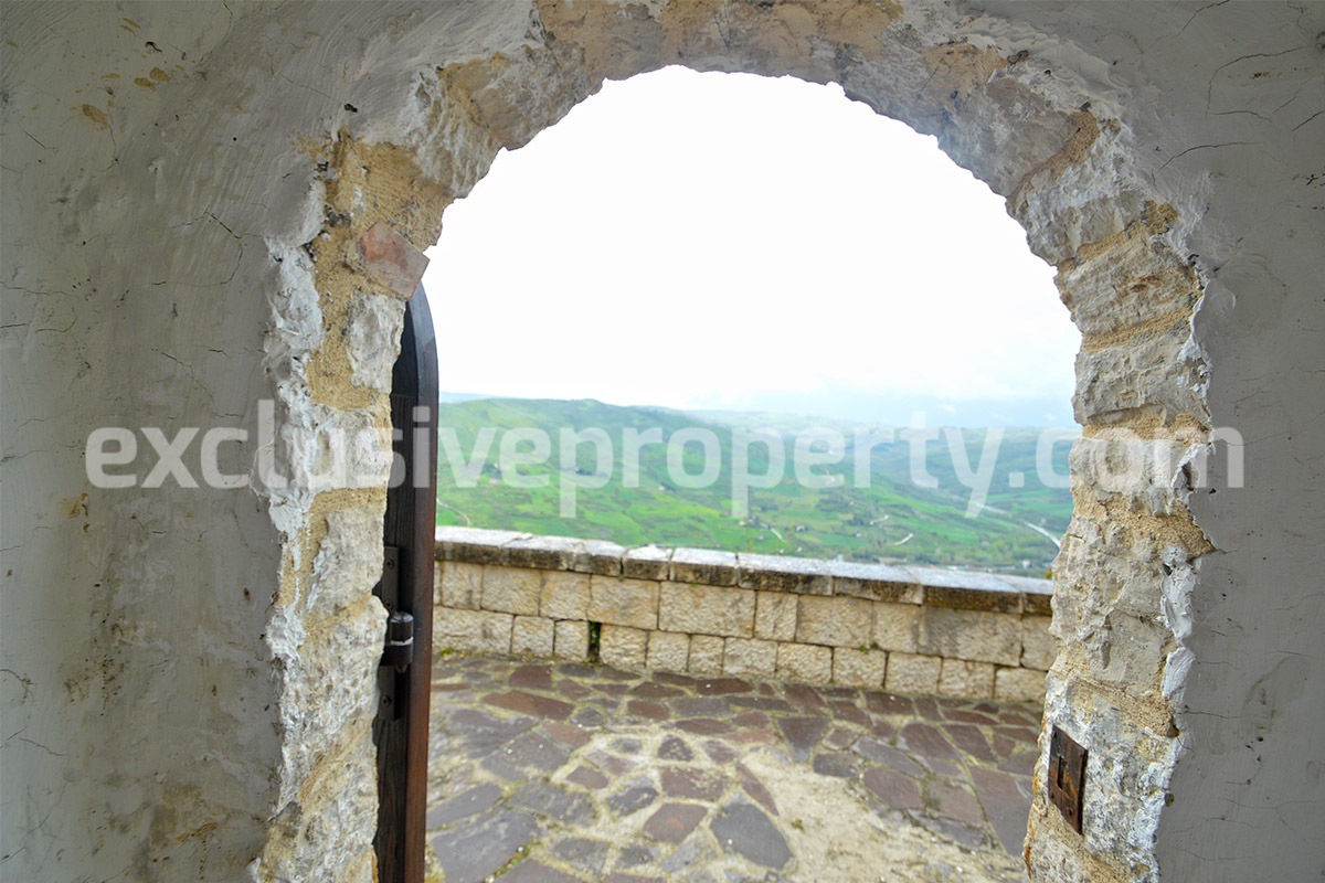 Partially restored stone house with wooden beam ceiling for sale Molise 3
