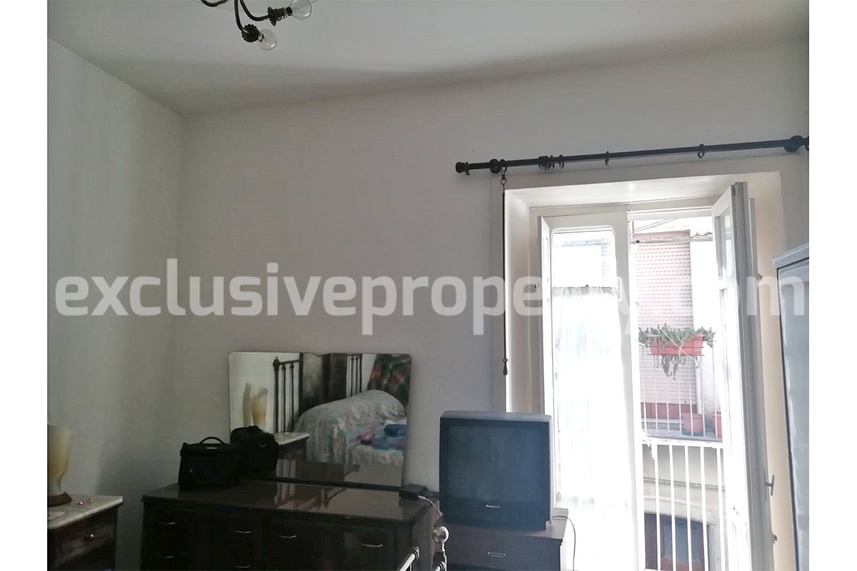 Property with exposed stone facade and marble arches for sale Molise