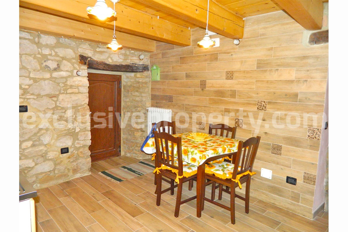 Lovely stone and character house renovated for sale in Abruzzo Italy - Guilmi 24