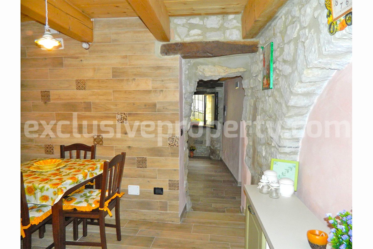 Lovely stone and character house renovated for sale in Abruzzo Italy - Guilmi 23