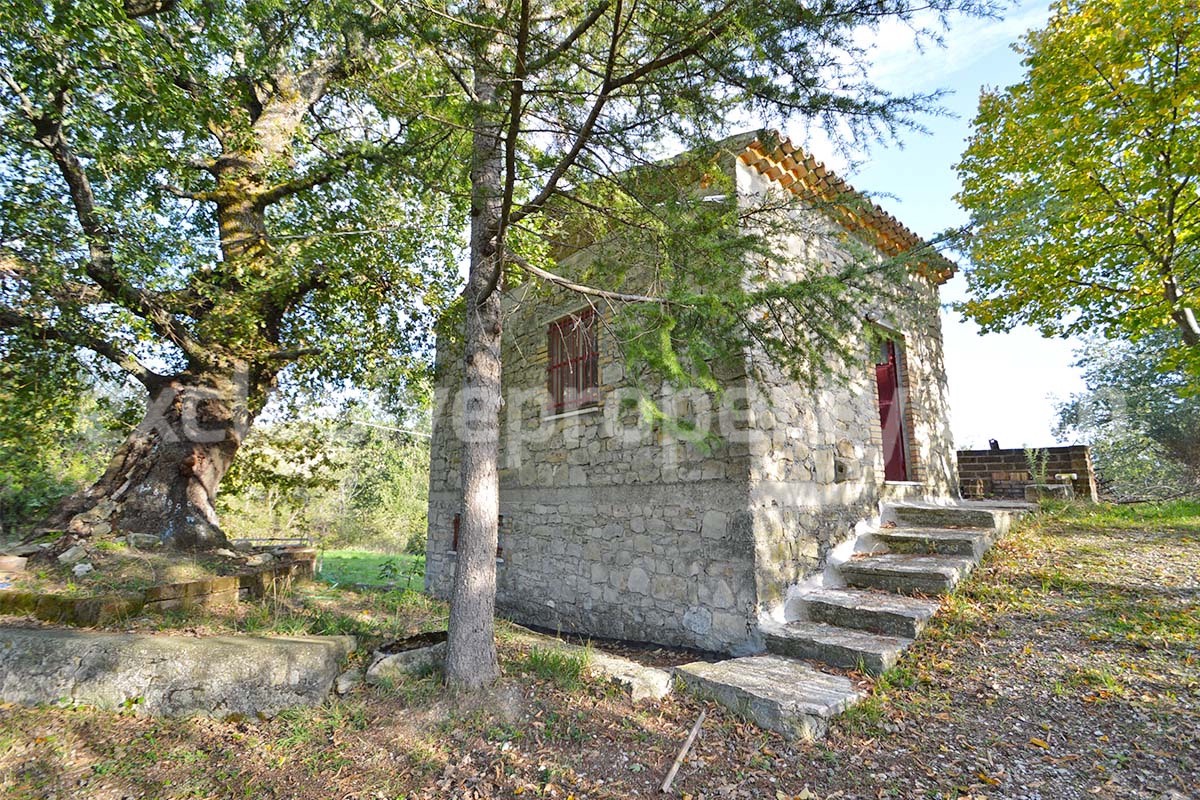 Stand alone stone house with land for sale in Abruzzo