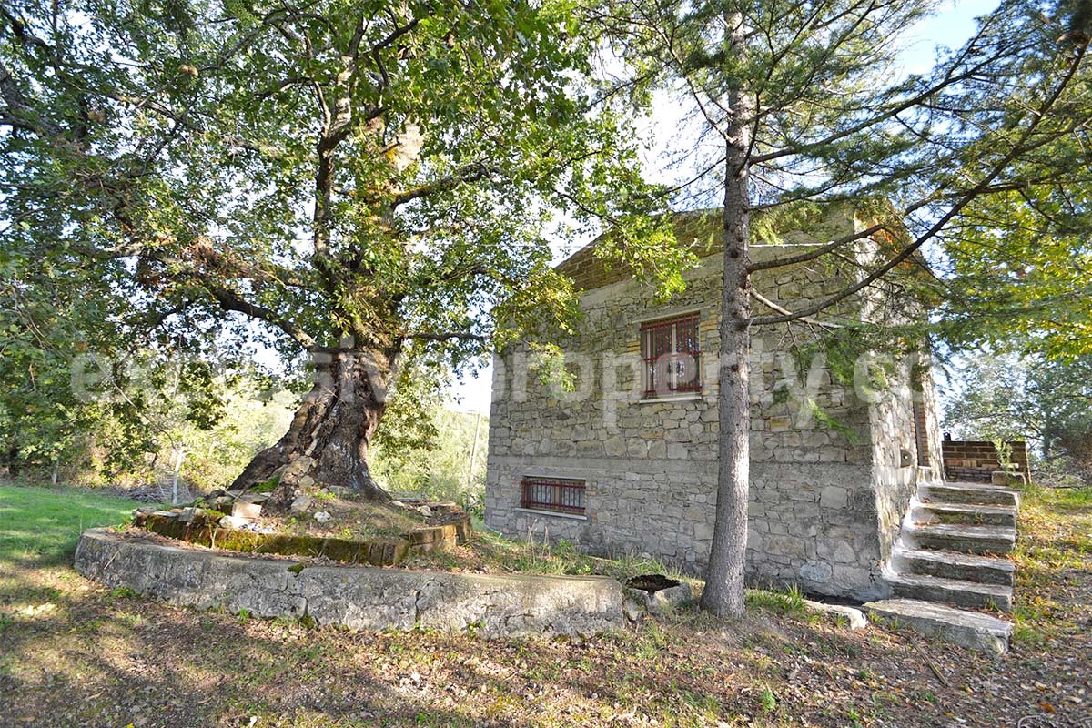 Stand alone stone house with land for sale in Abruzzo