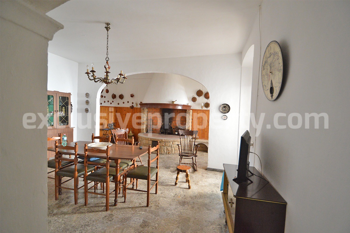 Historic stone house renovated with period details for sale in Molise