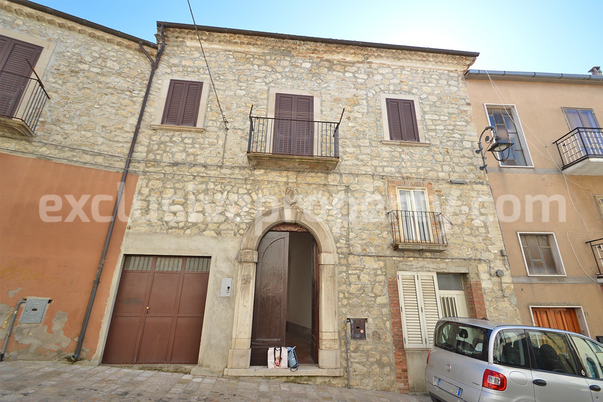 Historic stone house renovated with period details for sale in Molise