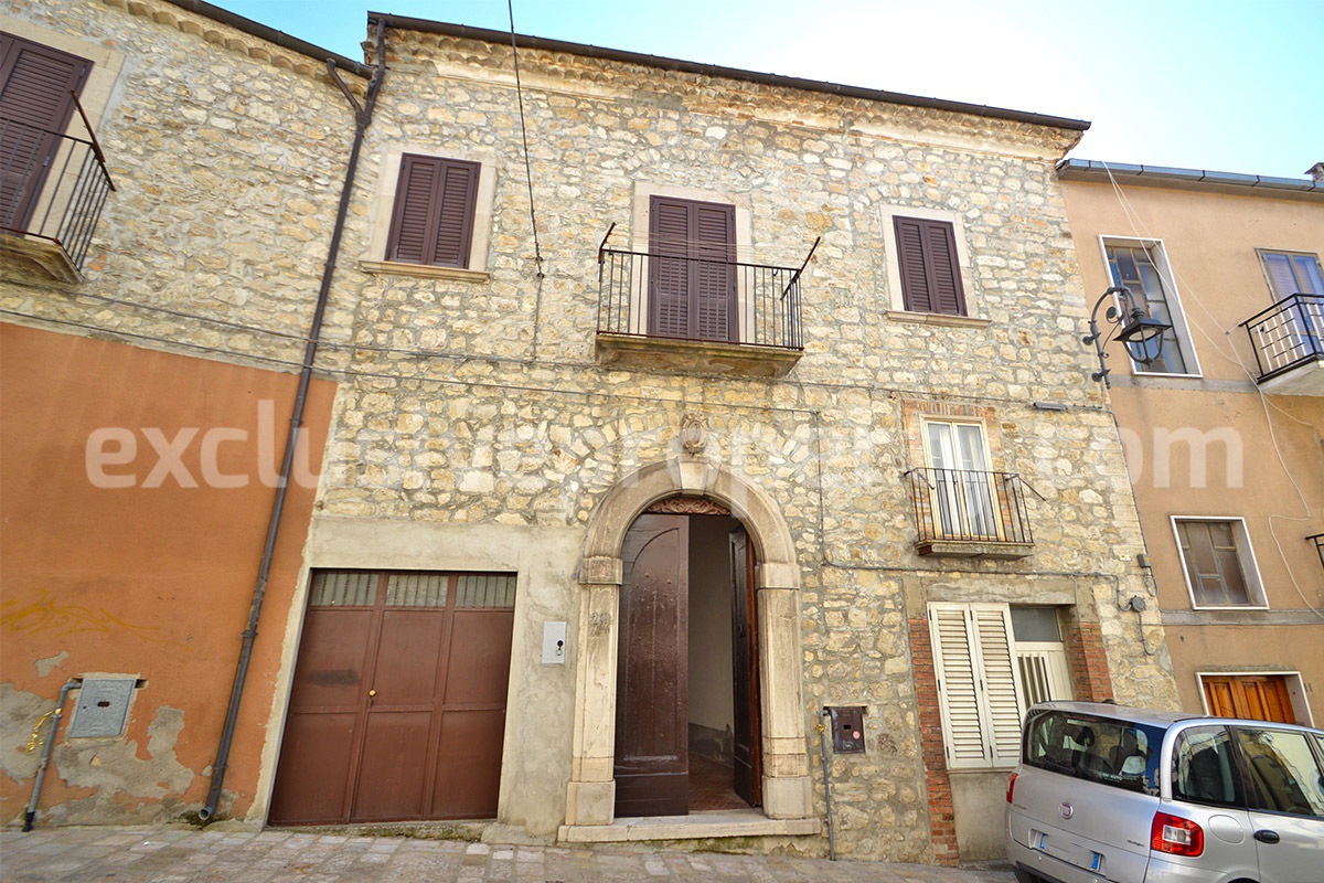 Historic stone house renovated with period details for sale in Molise