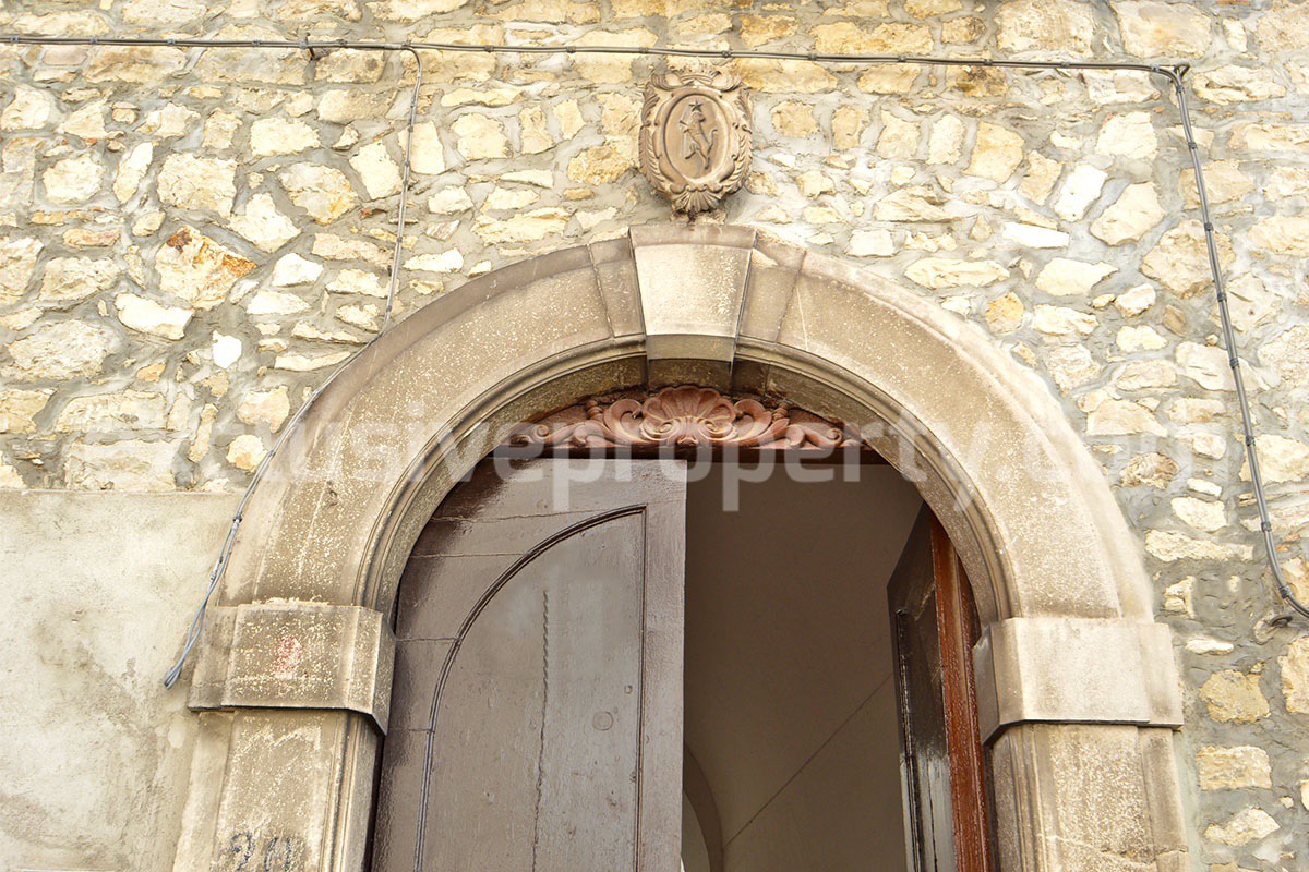 Historic stone house renovated with period details for sale in Molise