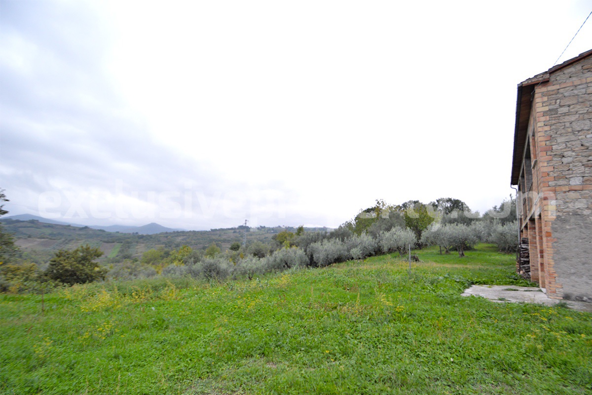 Spacious Country House for Sale with Panoramic Terrace and Land in Roccaspinalveti - Abruzzo - Ideal Italian Countryside Home