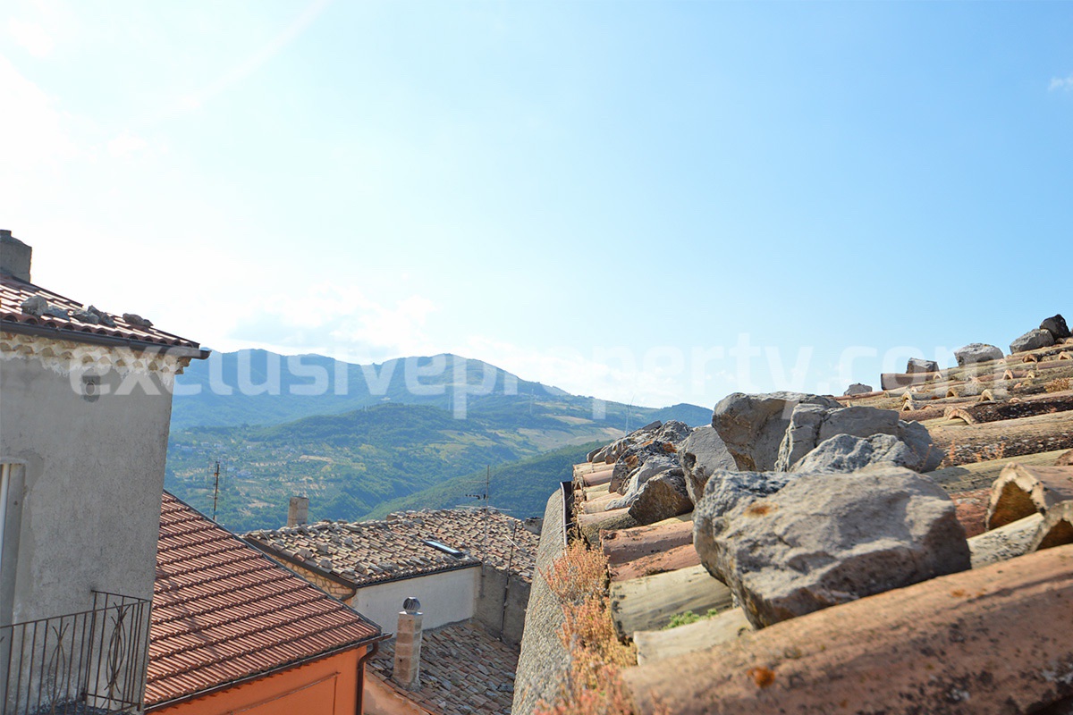 Large Town House with Panoramic Terraces - Garden - Cellar for Sale in Roccavivara - Molise