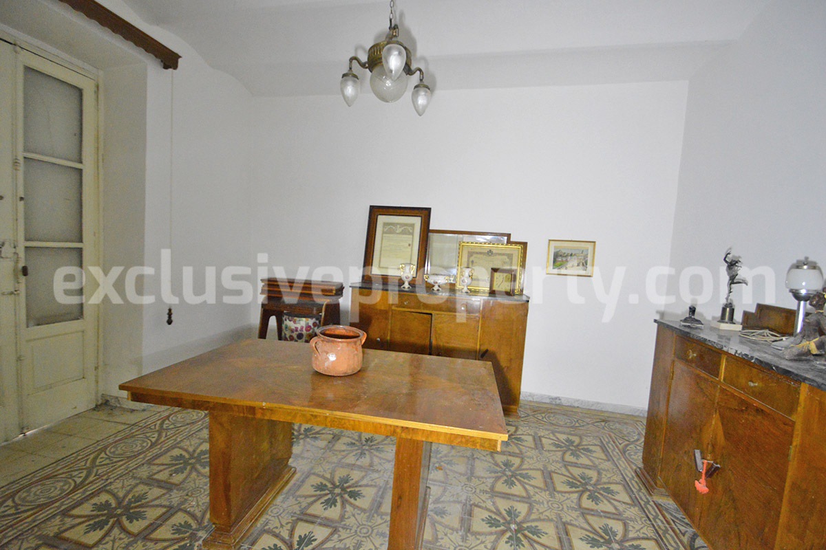 Buy a House in Molise Italy - Historic Italian Home with Antique Floors - Garden - Terraces for Sale