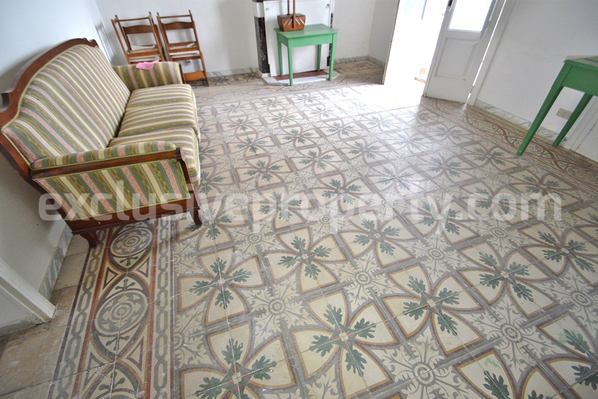 Buy a House in Molise Italy - Historic Italian Home with Antique Floors - Garden - Terraces for Sale