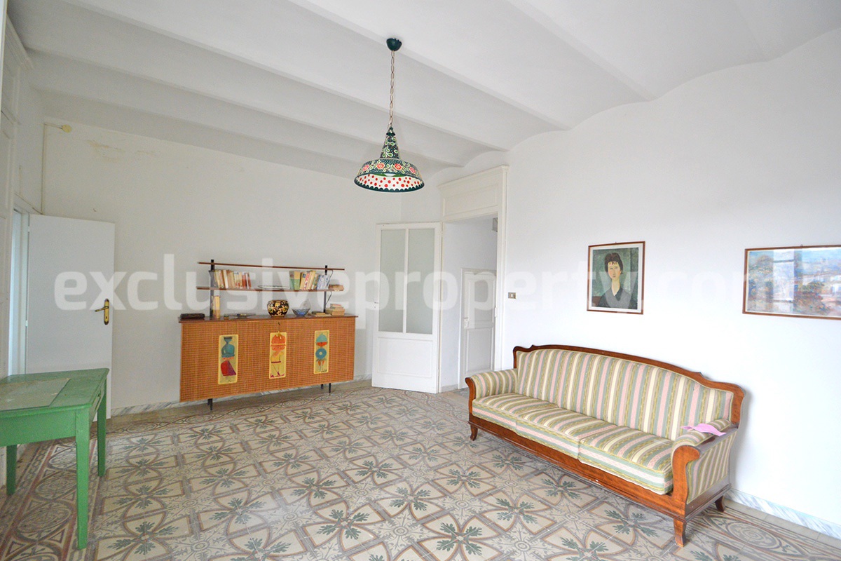 Buy a House in Molise Italy - Historic Italian Home with Antique Floors - Garden - Terraces for Sale