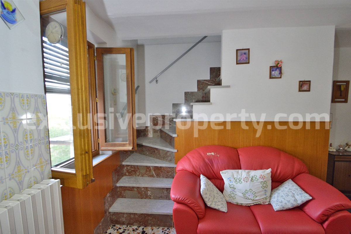Furnished Townhouse for Sale in Historic Lucito - Molise - Move-In Ready with Views and Outdoor Space