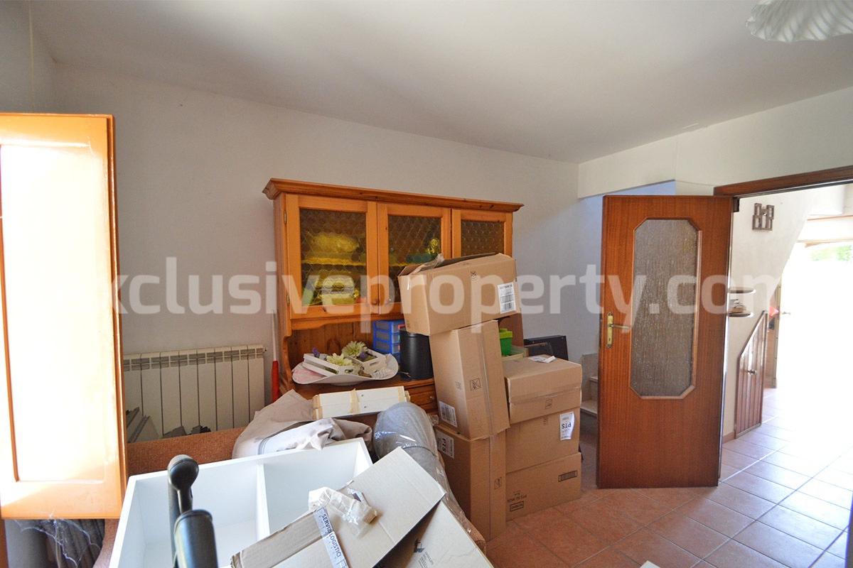 Stone House with Terrace and Brick Exterior for Sale in Central Italy Abruzzo - Great Potential and Scenic View