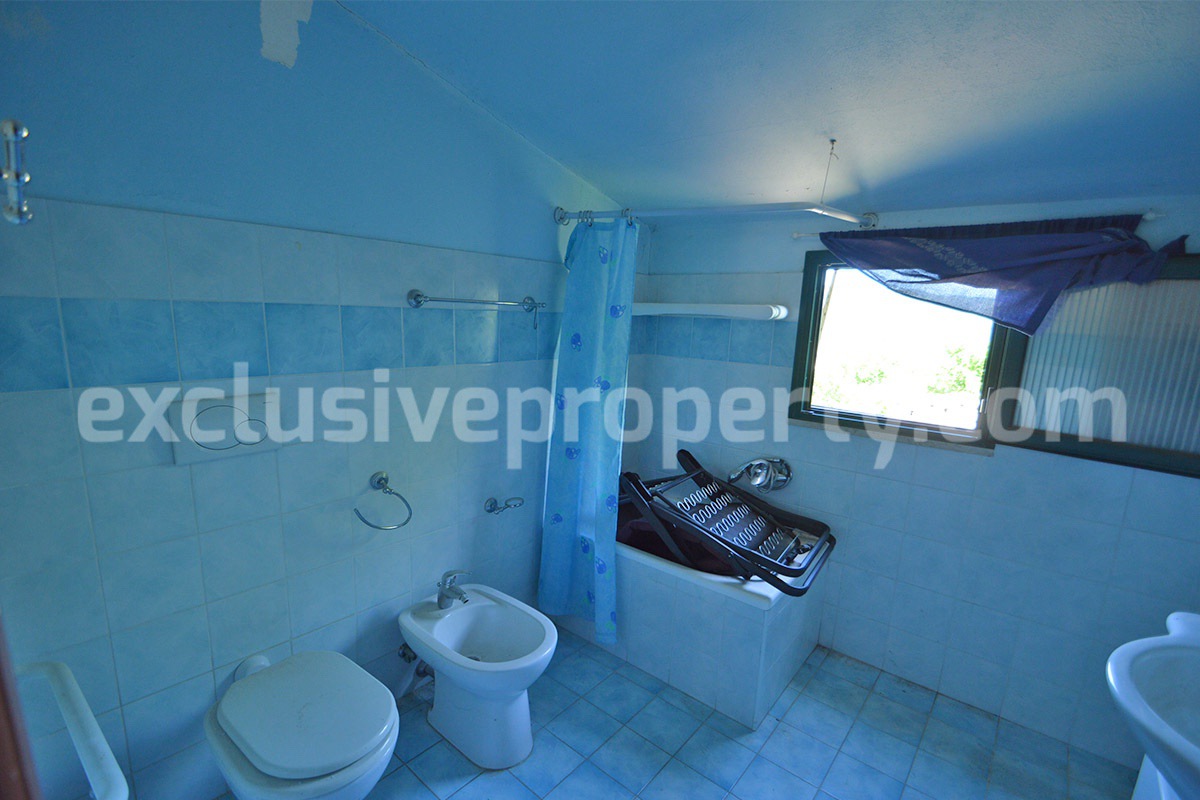 Stone House with Terrace and Brick Exterior for Sale in Central Italy Abruzzo - Great Potential and Scenic View