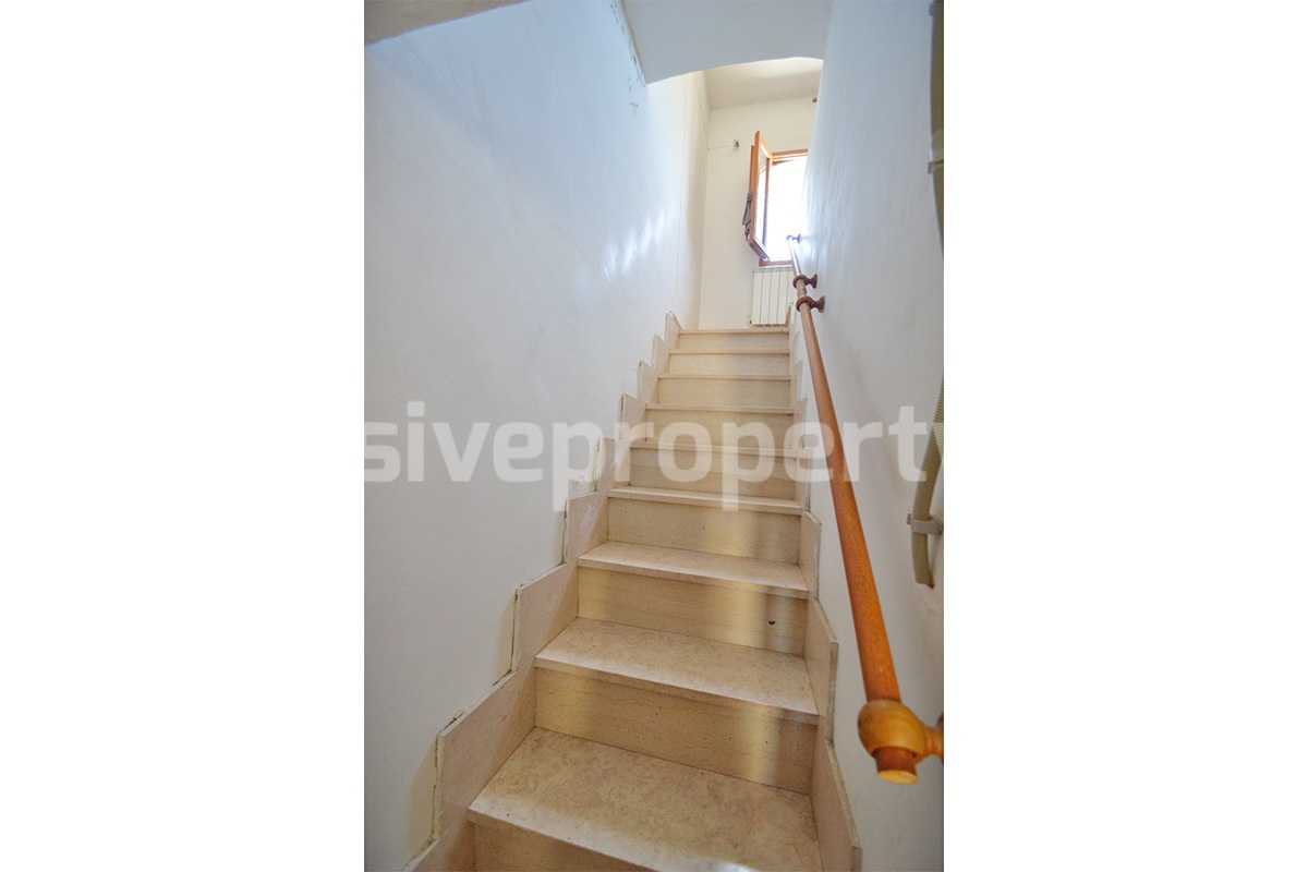 Stone House with Terrace and Brick Exterior for Sale in Central Italy Abruzzo - Great Potential and Scenic View
