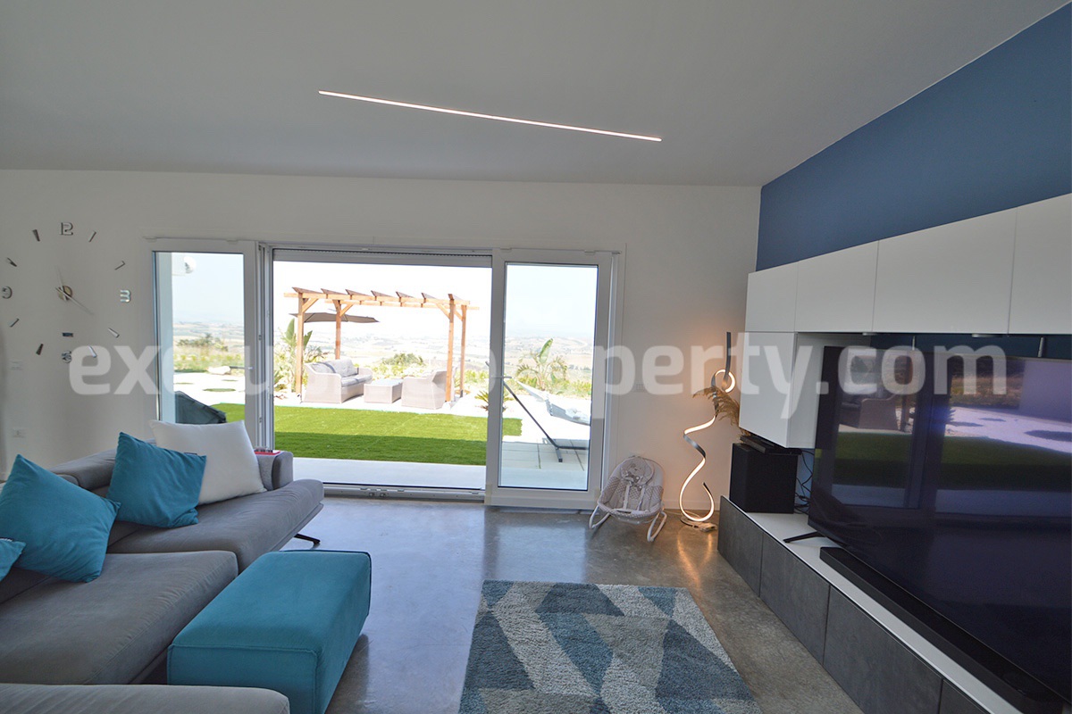 Exclusive Sea View Villa for Sale in Italy - Eco-Friendly Home with Land and Olive Trees in Petacciato - Molise