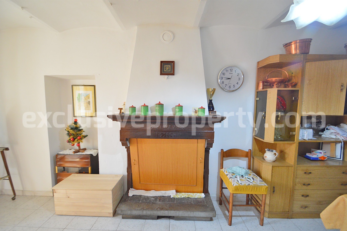 Cheap Stone House for Sale in Italy - Habitable Property in Abruzzo with Views and Fireplace