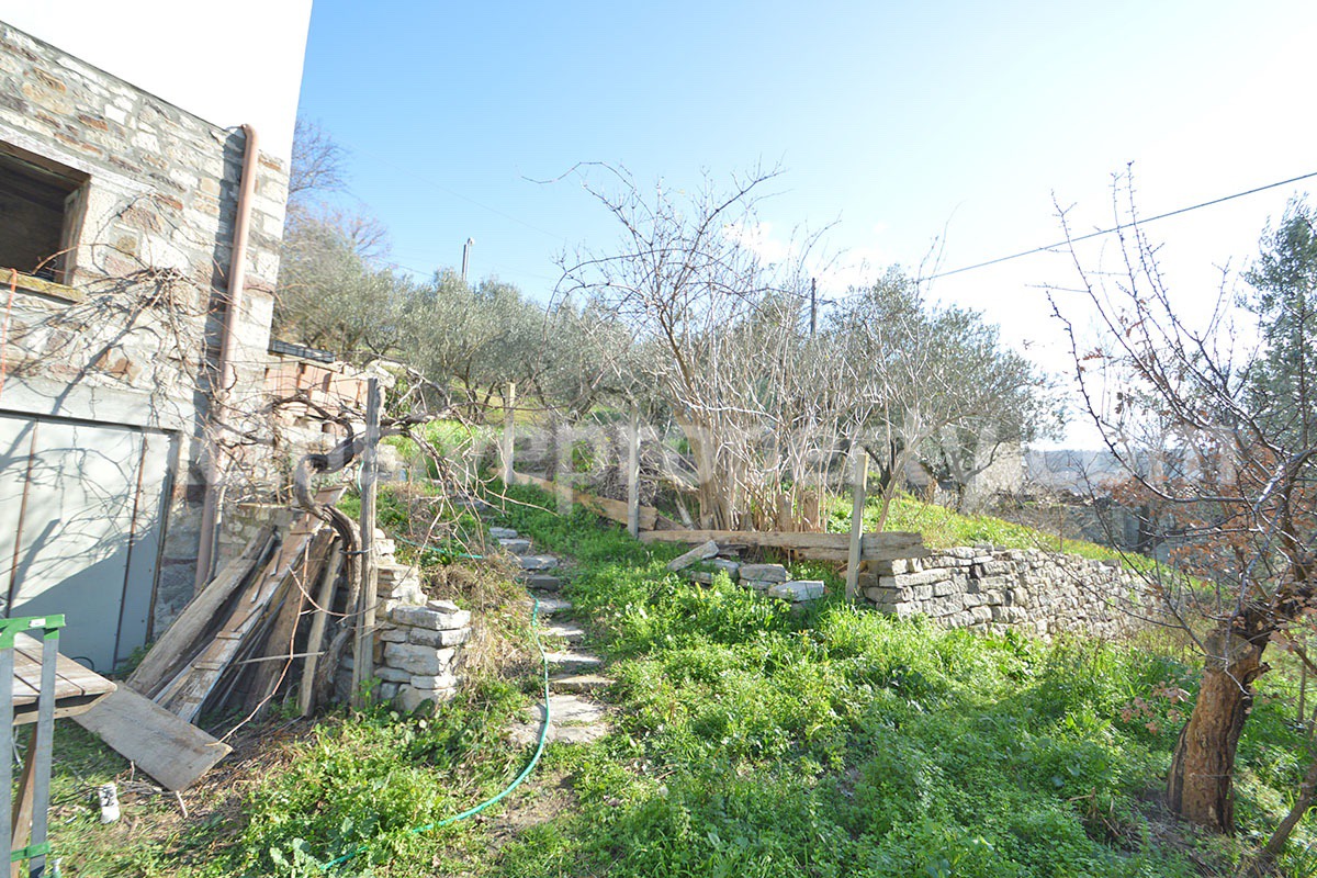 Farmhouse for Sale in Molise - Stone House with Olive Grove and Land in Italy
