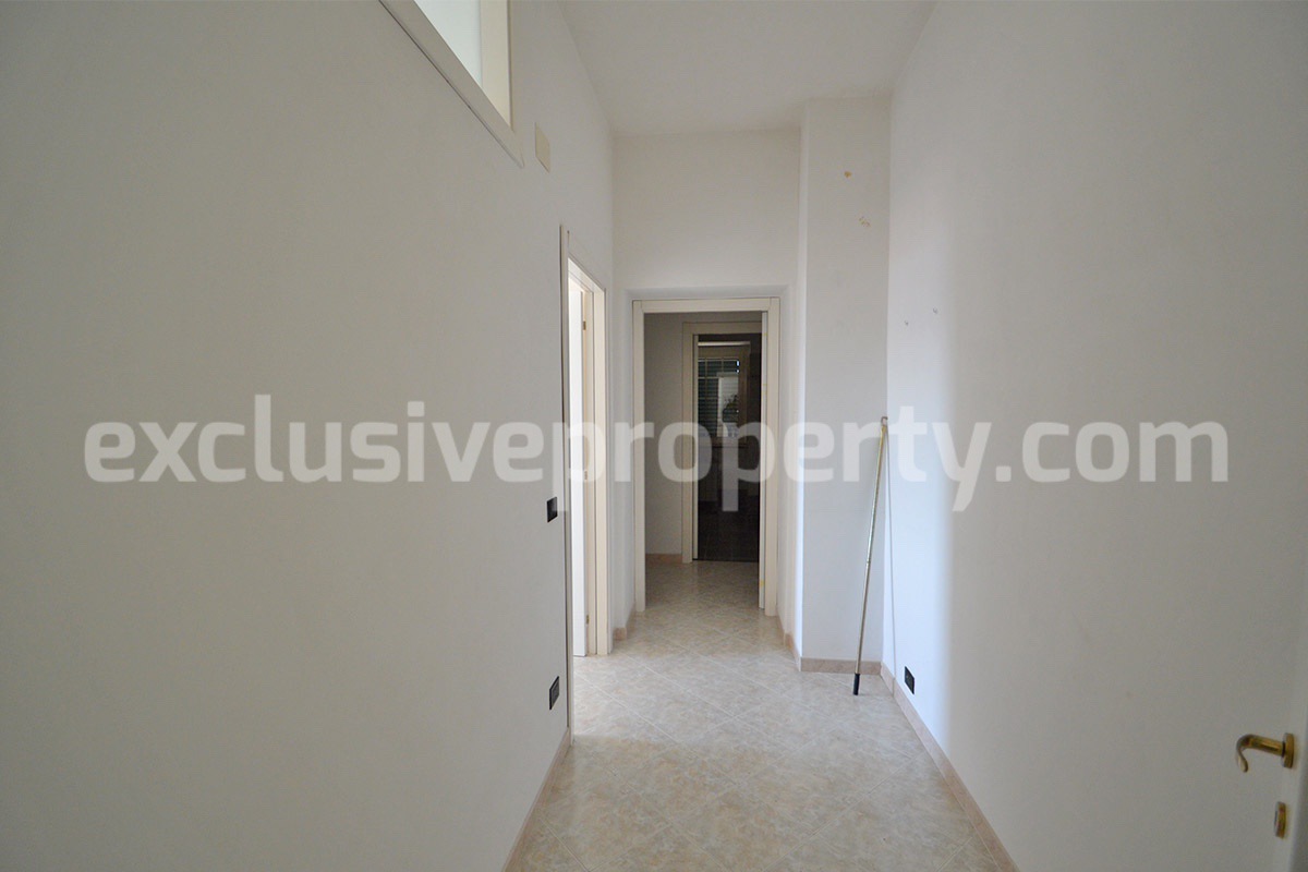 Stone Apartment for Sale in Abruzzo - Renovated Home with Balcony - Views and Historic Marble Portal