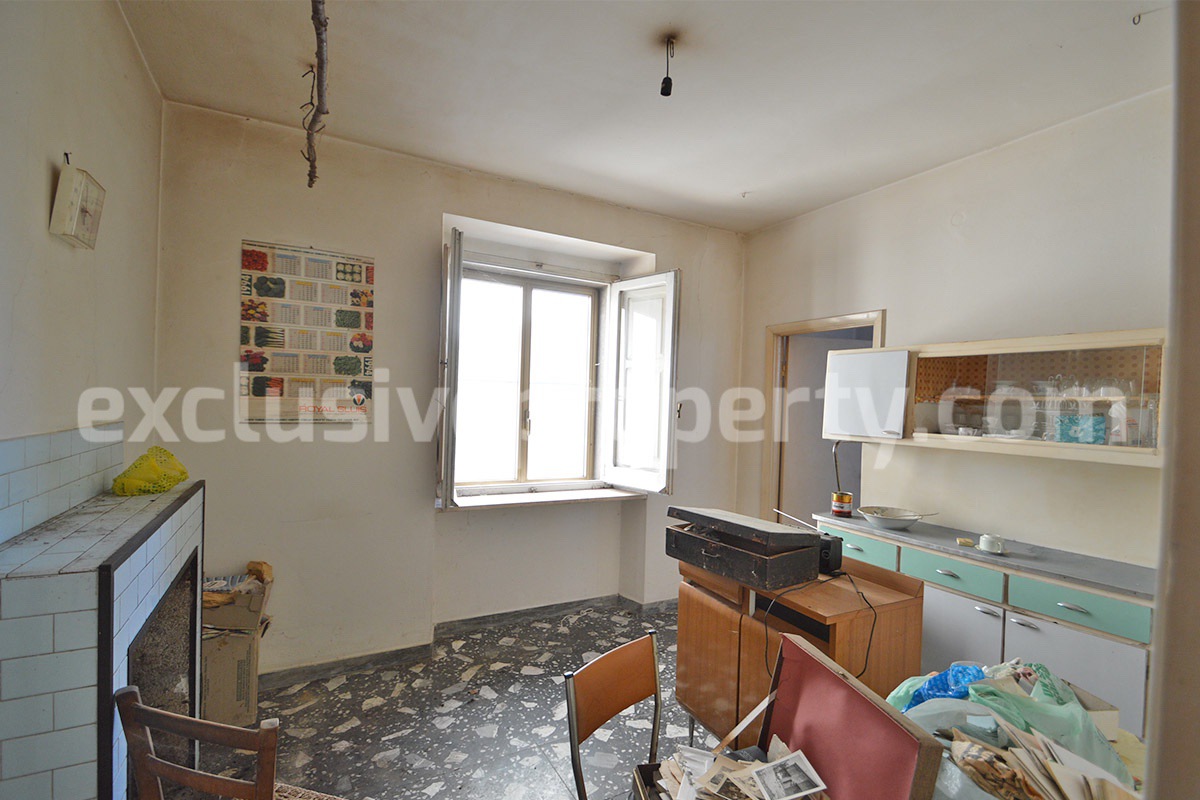 Village House for Sale in Italy with Garden and Garage - Renovation Project in Abruzzo