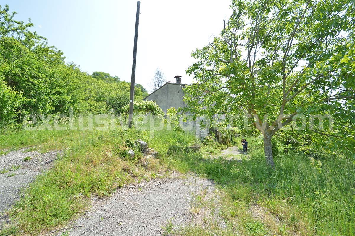 Cheap Stone Country House with Land for Sale in Abruzzo -  Italy - Renovation Project with Scenic Views